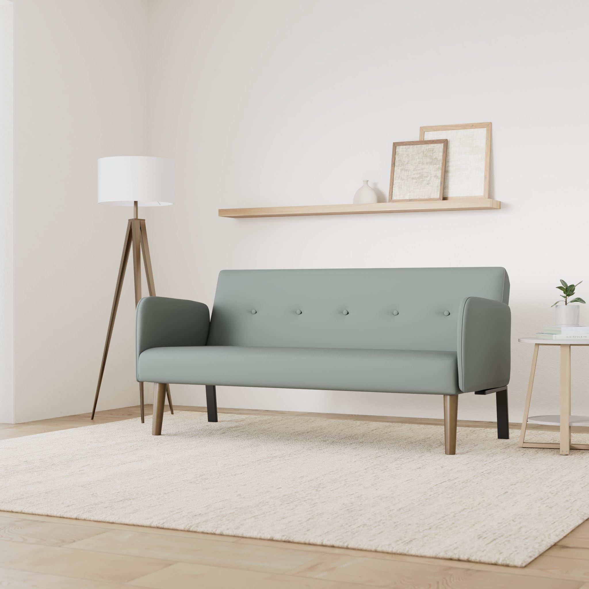 ITALFROM Divano Sofà Bed AZZURRO 173X85X83 cm Con Braccioli Letto 2 Piazze