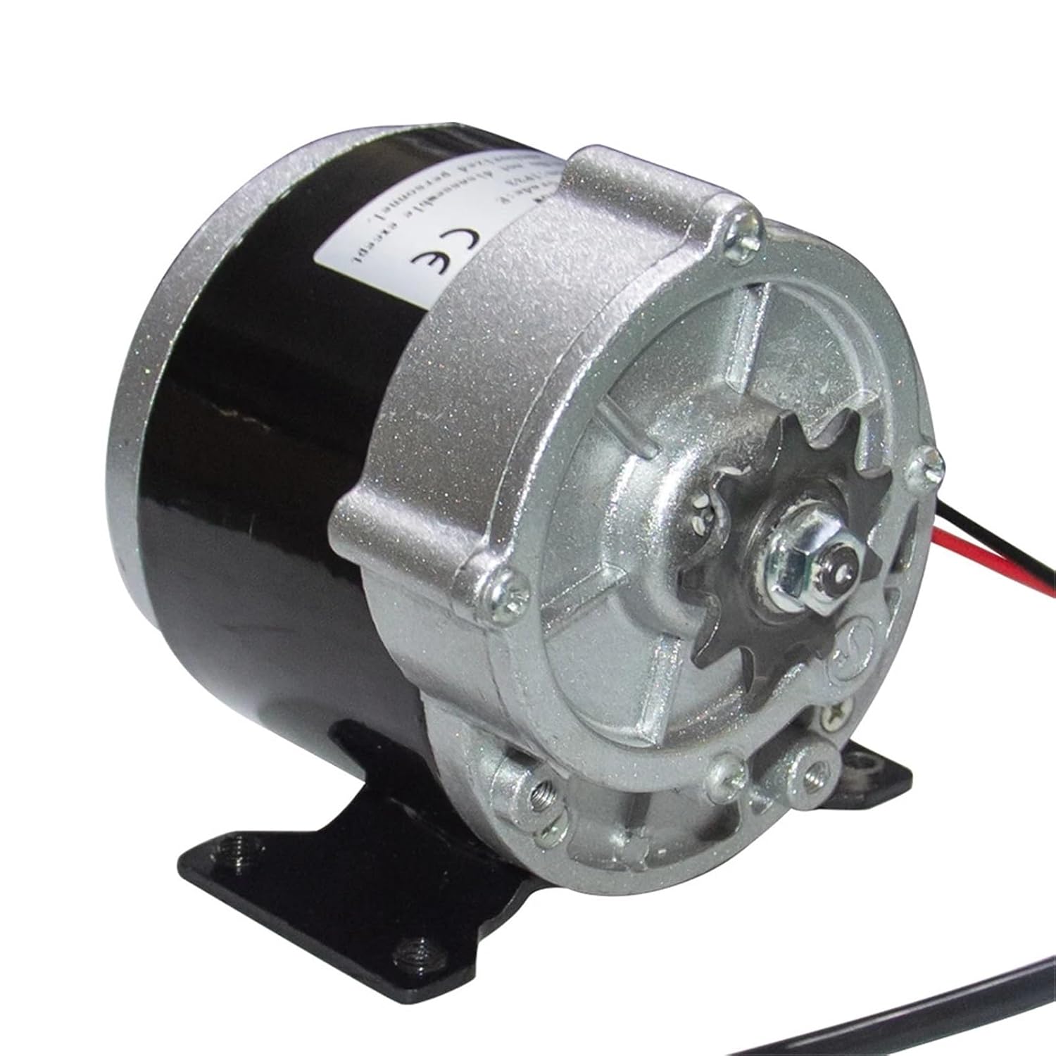 1 Pcs MY1016Z3 DC Scooter Motor 24V 36V Brushed Gear Motor 350W High 380Rpm with Sprocket 9 Teeth Pitch 12.7mm for Electric Bike(24V)