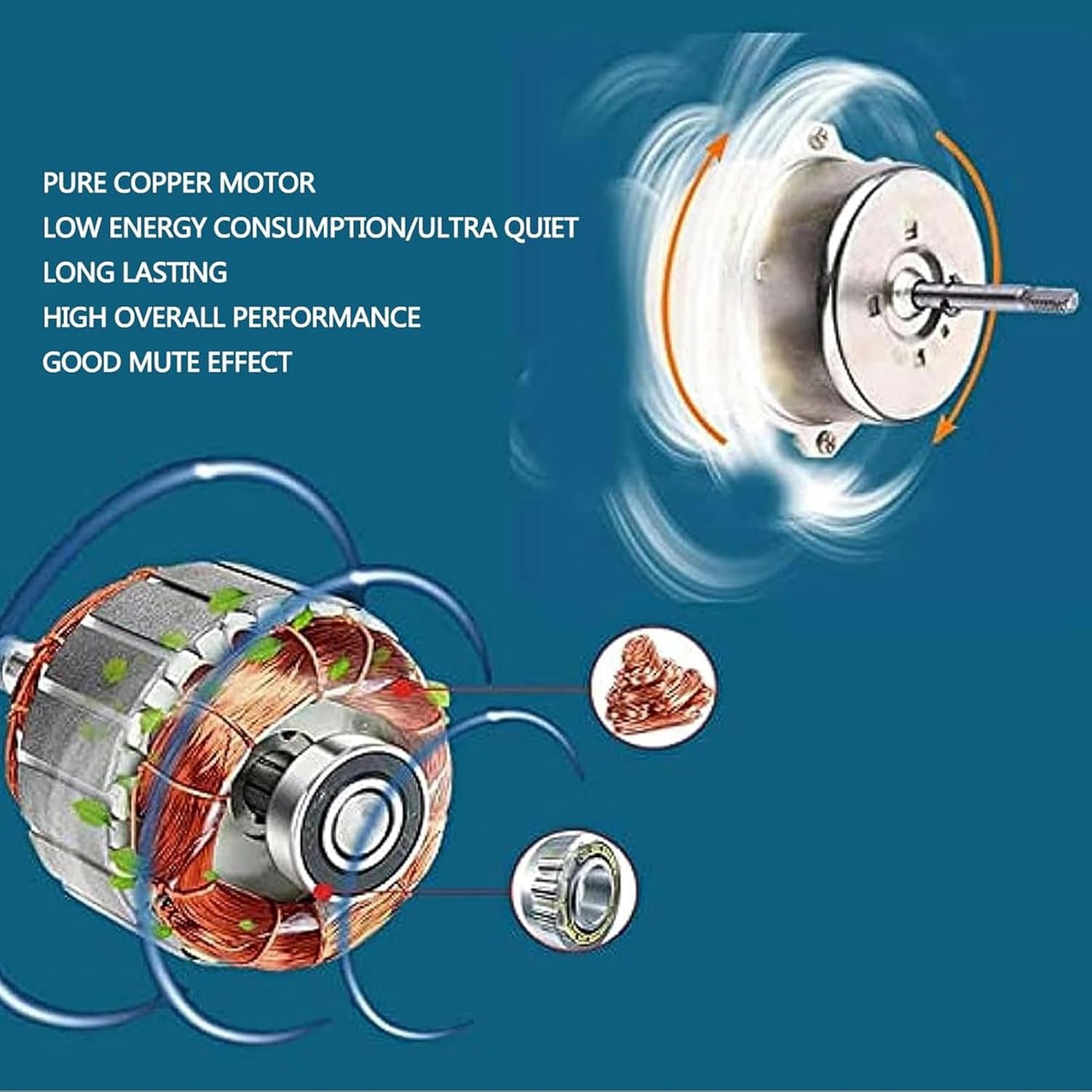 60 W Induced Shooting Fan, Fireplace, Exhaust Smoke Machine of Domestic Roof Fireplace, Induced Shooting Fan with Dust Extractor, 11cm, 9cm