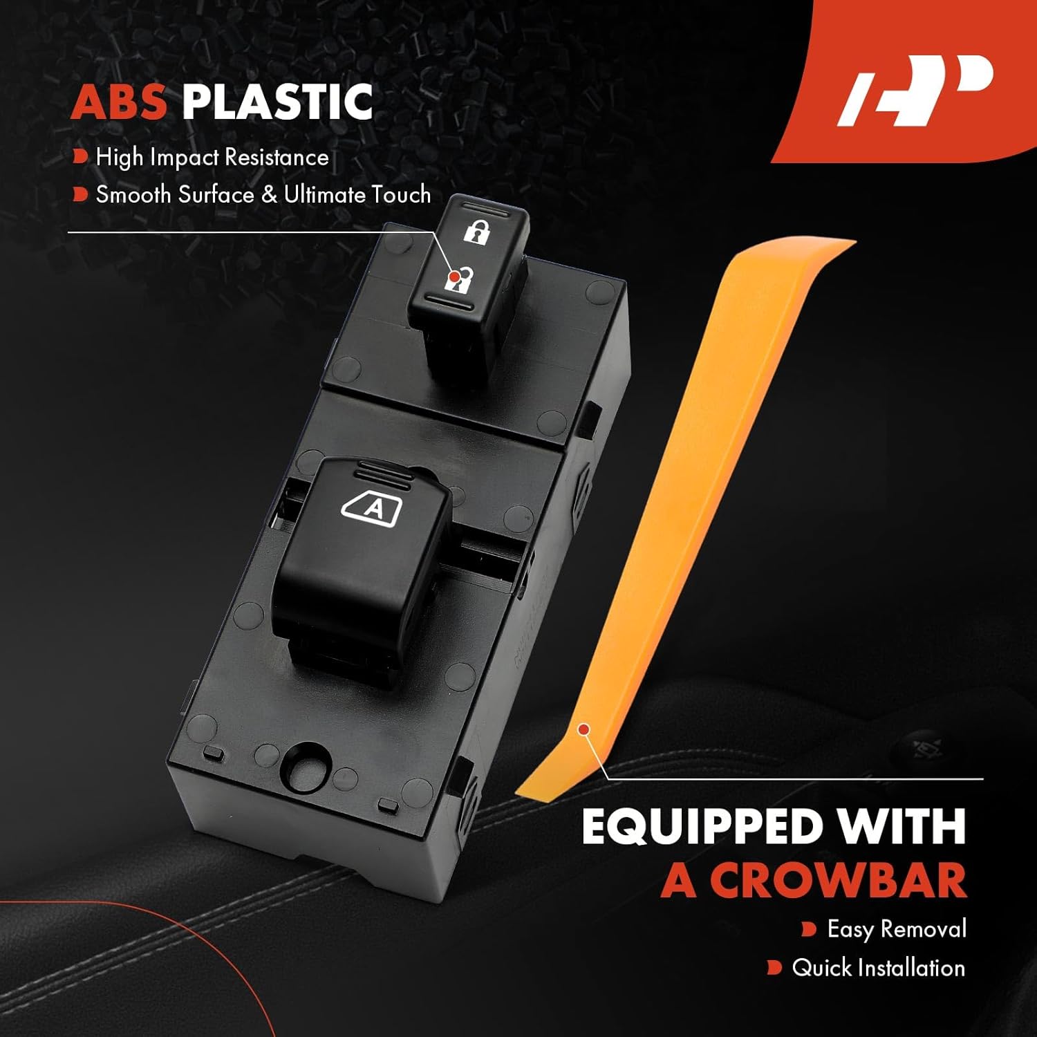 A-Premium Front Right Passenger Side Power Window Switch Compatible with Nissan 2004 Pathfinder Armada, 2004-2015 Titan, 2005-2007 Armada & Infiniti 2004-2007 QX56