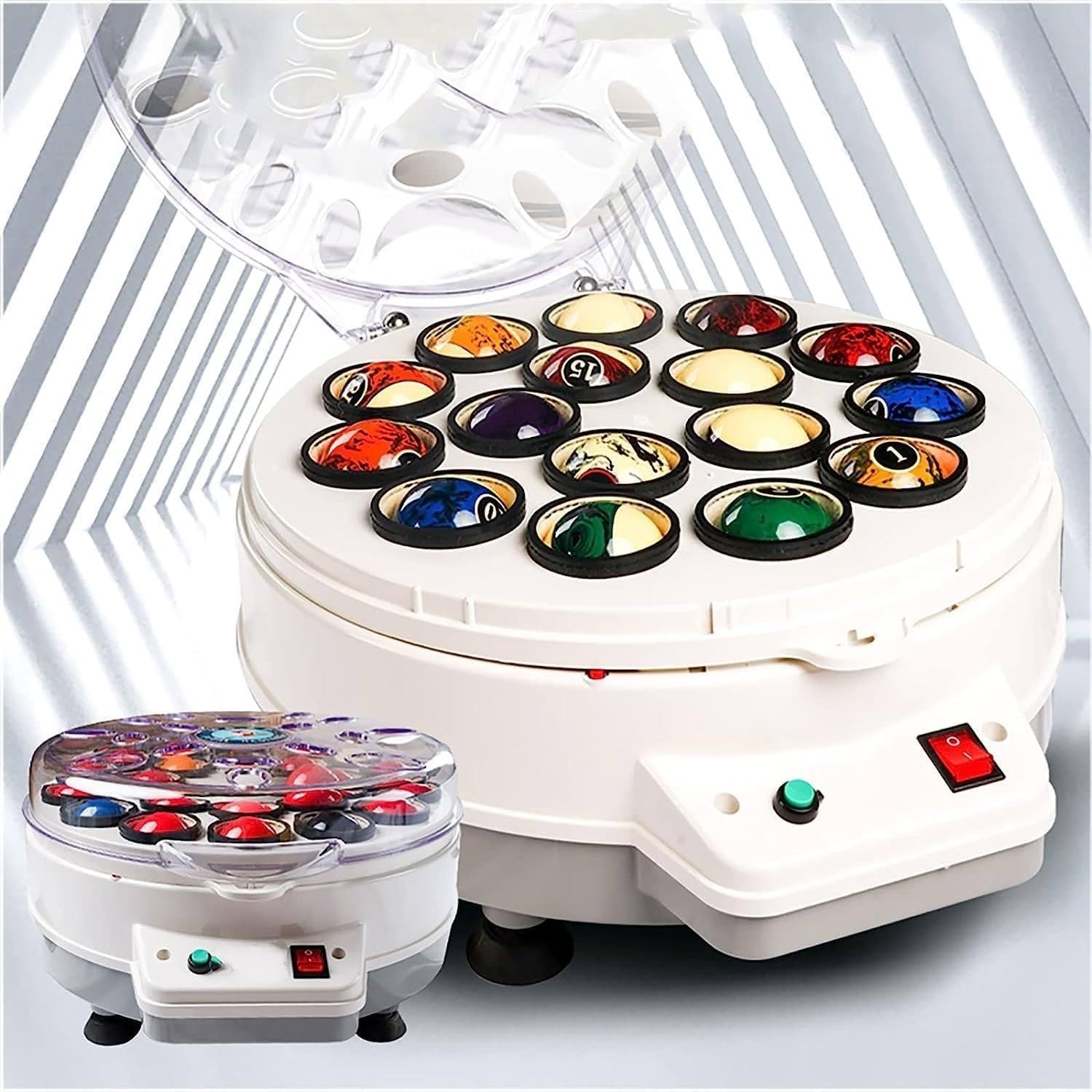 Máquina pulidora de bolas de billar y snooker automática para el cuidado de 16 piezas de juego
