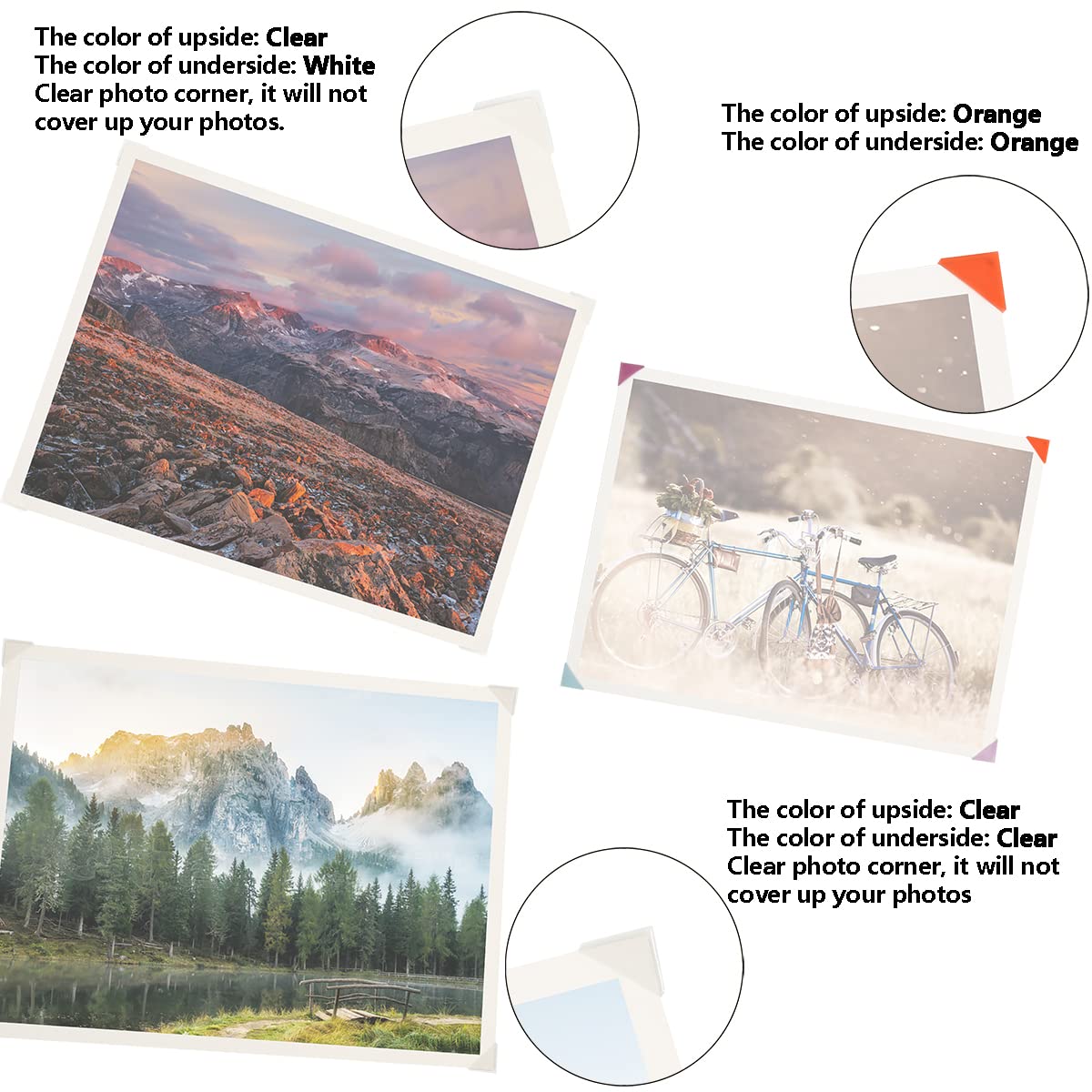 1020 Corners Autocollants Transparents Pour Photos - Scrapbooking, Albums, Création De Souvenirs