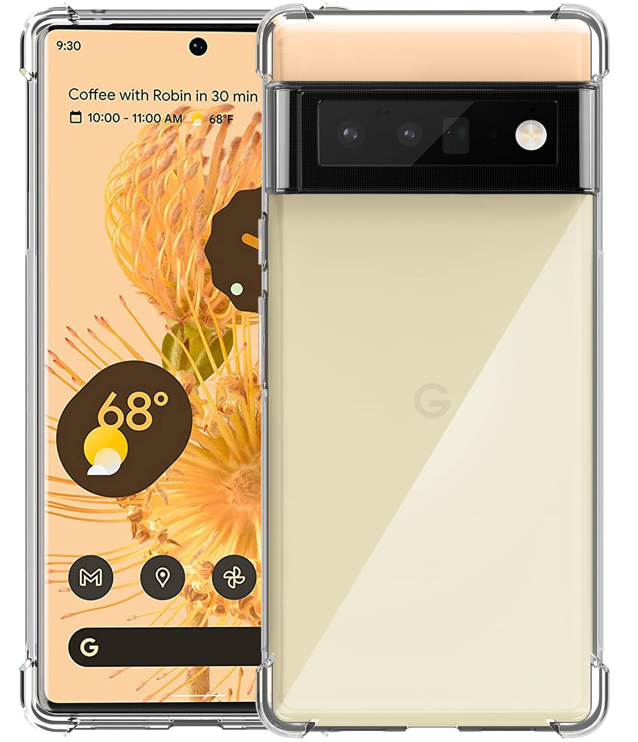 Amazon.com: USTIYA Case for Google Pixel 6 Pro Clear TPU Four