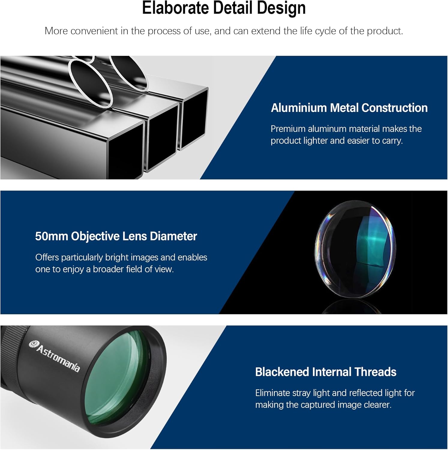 Astromania Finder Scope, 9x50 Right Angle Metal Optical Finderscope for Astronomical Telescope with Crosshair and Bracket, Fully Multi-Coated Upright Corrected Image Telescope Finder