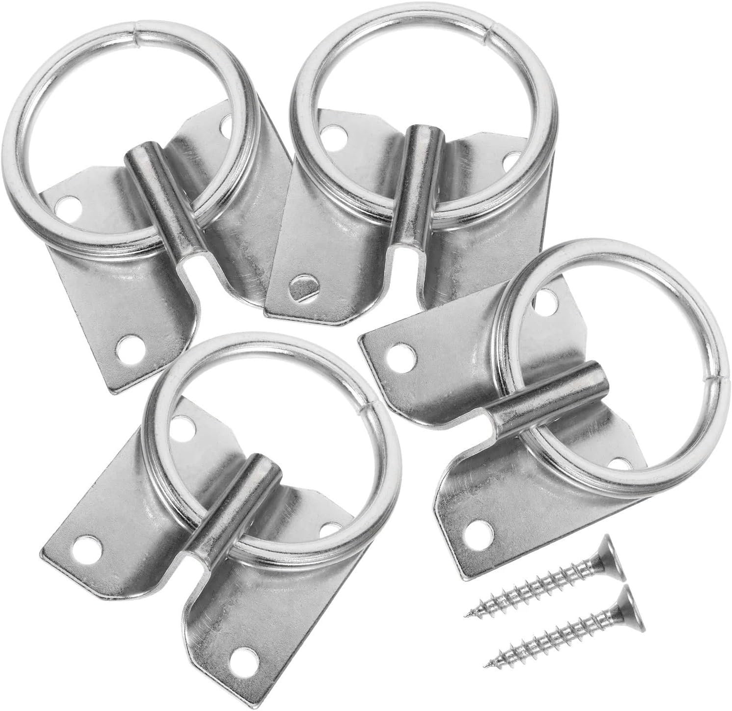 Blocker Tie Ring for Horses Stainless Steel Horse Tie Ring Blocker with Screws Stable Equipment Equestrian Accessories for Halter | 8Pcs
