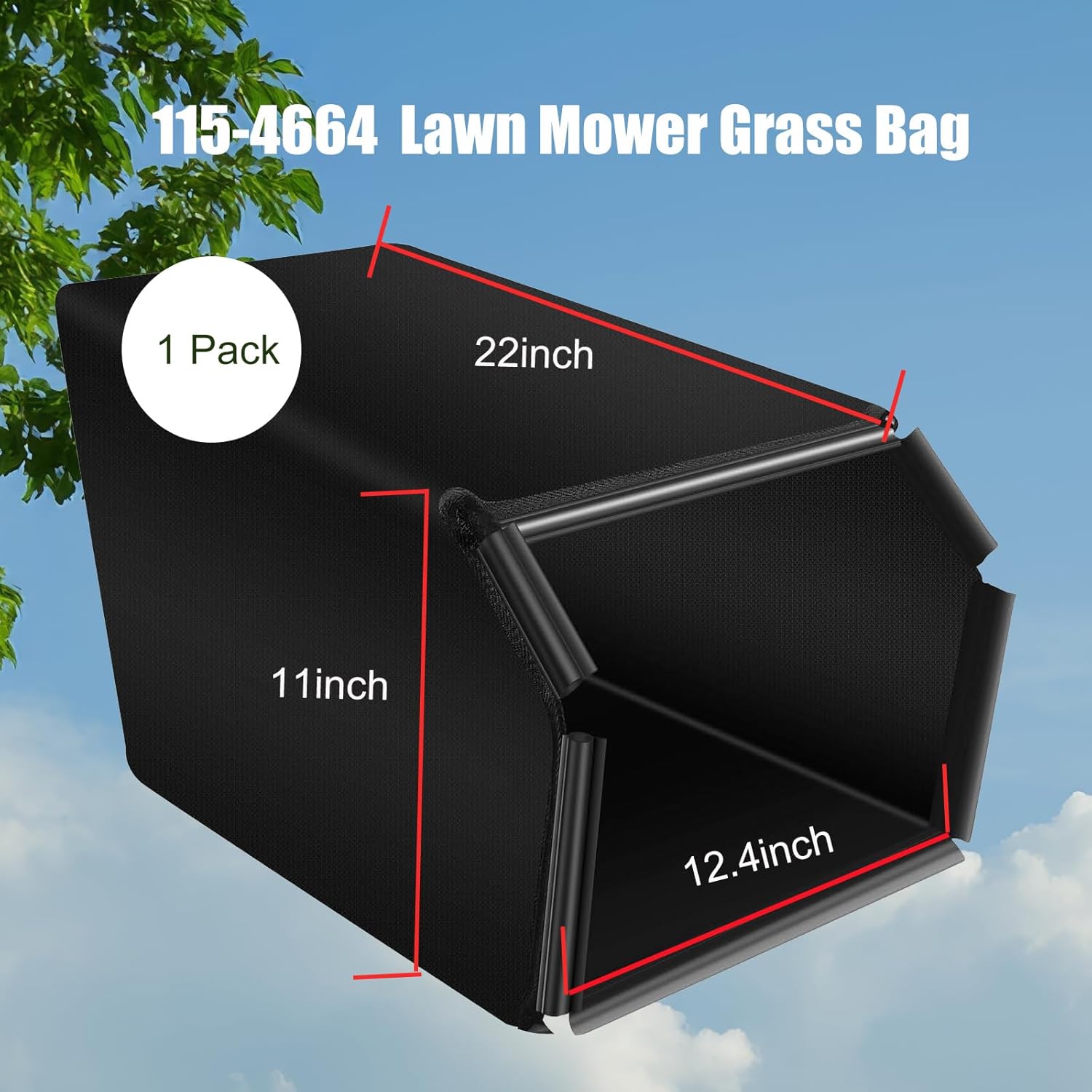 115-4664 Grass Bag - NO Metal Frame, Compatible with Toro Lawn Mower XT675 59307 22" Lawn Mower 2009, Fits Model 20330 20331 20370 20371 20377 20378 & More