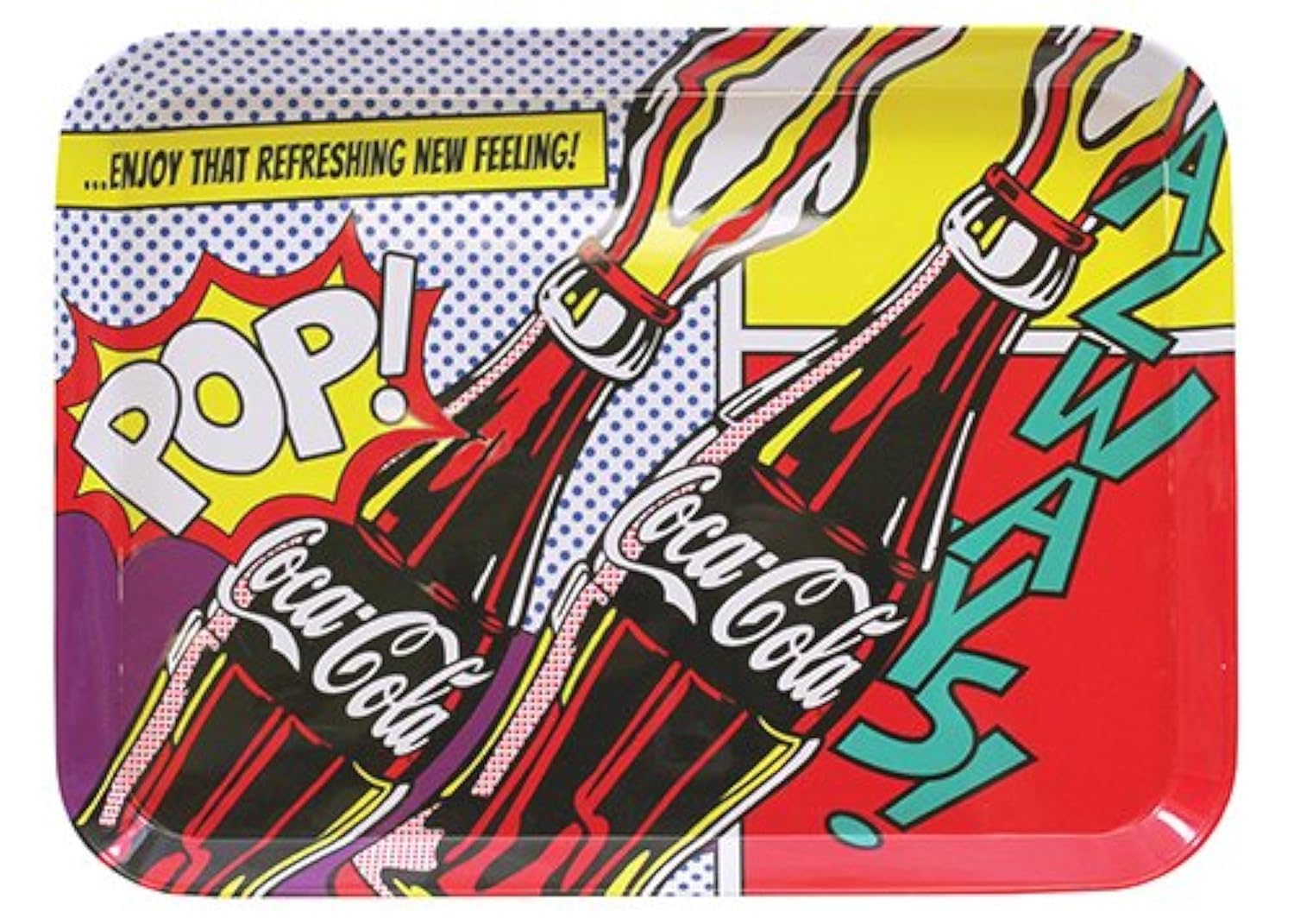 Tablecraft CC390 Coca-Cola Pop Charola - Bandeja para servir, 15 x 11 pulgadas, multicolor