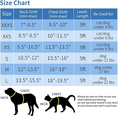 Miniatura 6 de JOYPAWS Juego de arnés y correa para cachorro, arnés de chaleco para perro con malla transpirable, rayas reflectantes, arnés ligero para mascotas