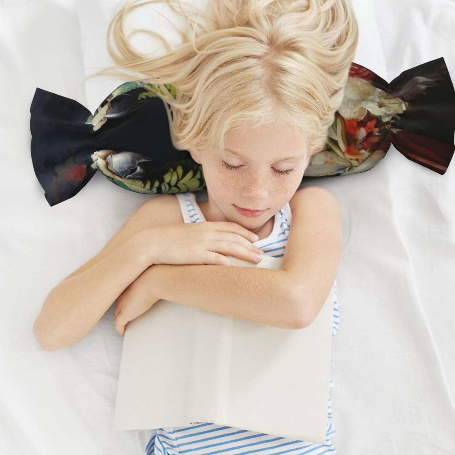 Couple Parrots Olive Print Candy Cylindrical Comfortable Pillow Throw Pillows Home Decor Easy Maintenance