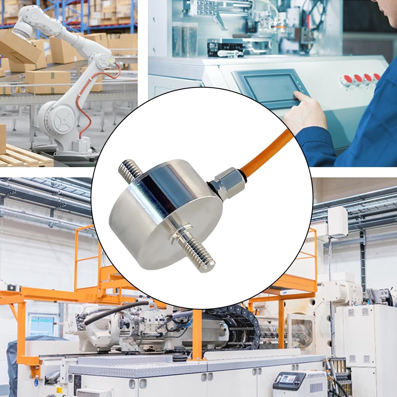 Mini Tension and Compression Force Sensors Accessories Professional Supplies Easy Installation Replace Parts Sturdy Silver, 20 KG