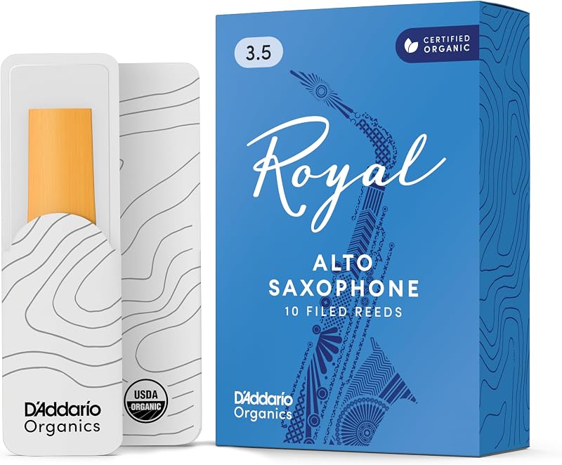 Organics Royal Alto Saxophone Reeds Strength 3.5, 10-Pack