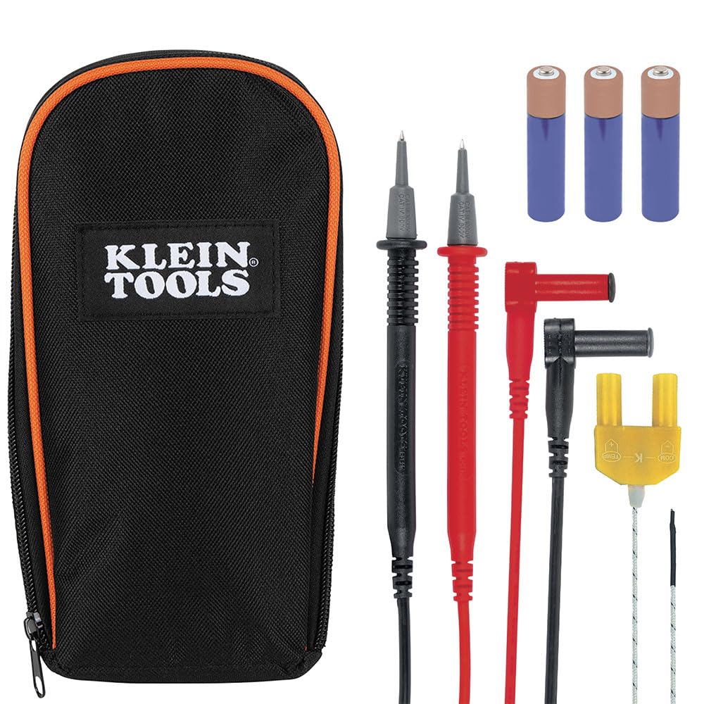 Klein Tools CL810 Pinza Amperimétrica Digital 600A AC/DC | Multímetro de Pinza TRMS Auto Rango | Voltaje Resistencia Frecuencia Capacitancia Temperatura Inrush | NCV LoZ | Luz de trabajo CAT III