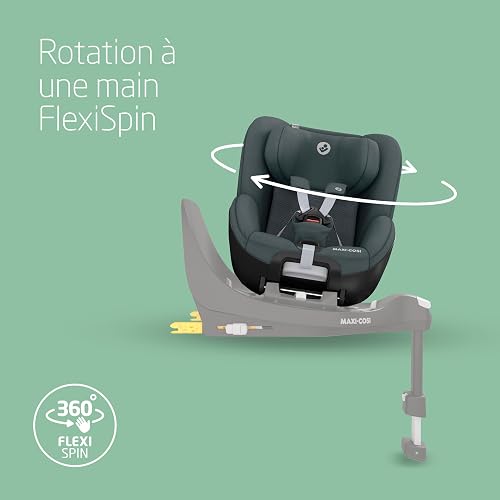 Maxi-Cosi Pearl 360 i-Size, Baby Car Seat, 3 months-4 years (61-105 cm), 360 Car Seat swivel, One-Hand Rotation, ClimaFlow, Easy-In Harness, G-CELL Side Impact Protection, Authentic Graphite - 3