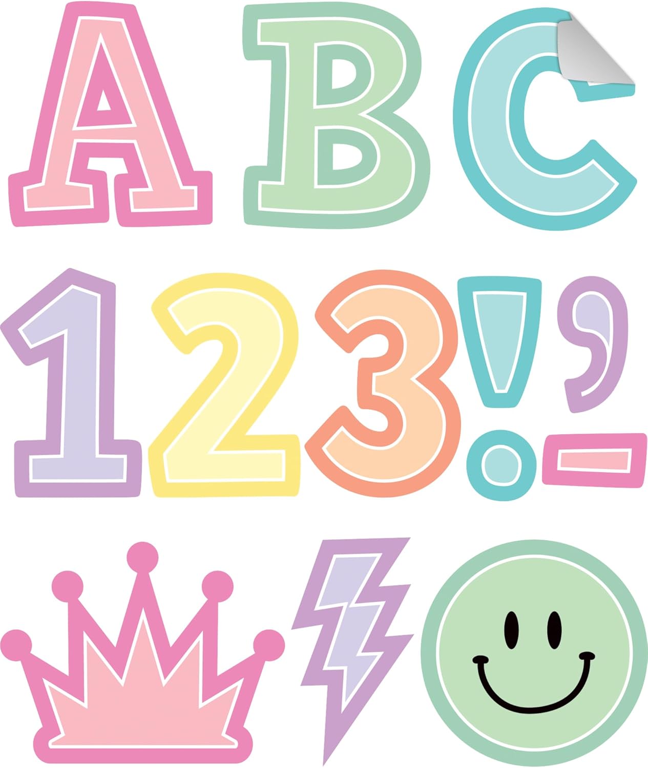 Teacher Created Resources Self-Adhesive Gold Glitz 2" Classic Letters Uppercase (TCR9648)