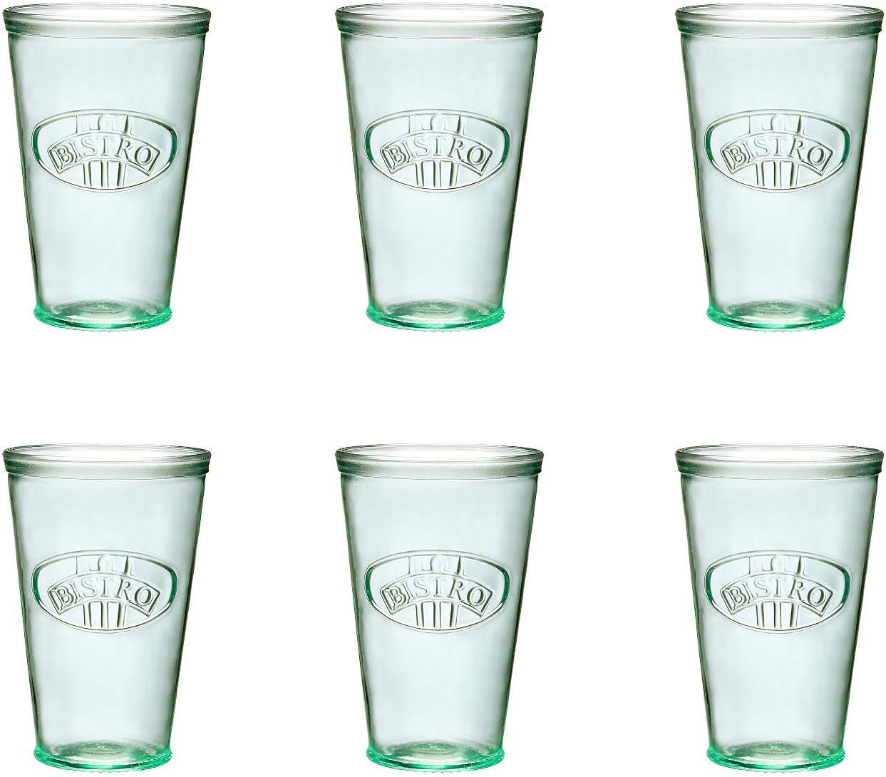 Amici Home Bistro Hiball Glass Drinkware, Set of 6, Clear