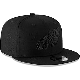 New Era Men\'s Black Philadelphia Eagles Black On Black 9FIFTY Adjustable Hat