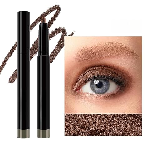 Lápiz delineador de ojos marrón en barra de sombra de ojos crema brillante suave maquillaje de ojos afilable multiusos de larga duración delineador