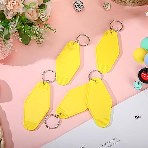 Miniatura 10 de Pinkunn 24 llaveros vintage de motel para bricolaje, llaveros de hotel en blanco, transferencia de calor, llaveros en blanco, sublimación a granel,