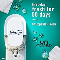 Vista 3 de Febreze Ambientador enchufable, repuesto de aceite perfumado que combate el olor, ambientadores para el hogar y el baño y la cocina, de larga