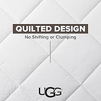 Vista 5 de UGG Edredón de tamaño King/Cal King con inserto de duvet, alternativo al plumón, ligero, con función de enfriamiento, lavable a máquina, colcha