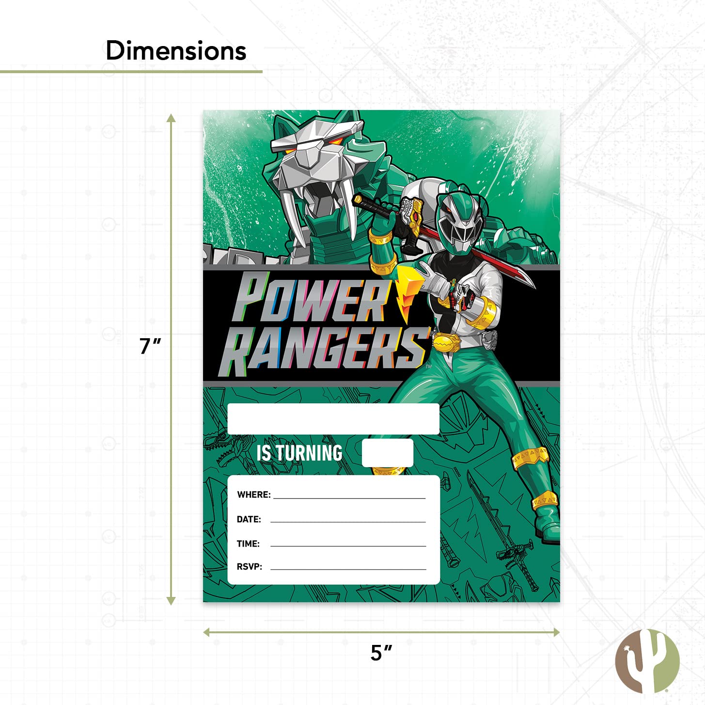 Invitaciones De Cumpleaños De Los Power Rangers