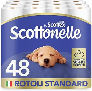 Scottonelle Carta Igienica, Morbida e Resistente, 48 Rotoli