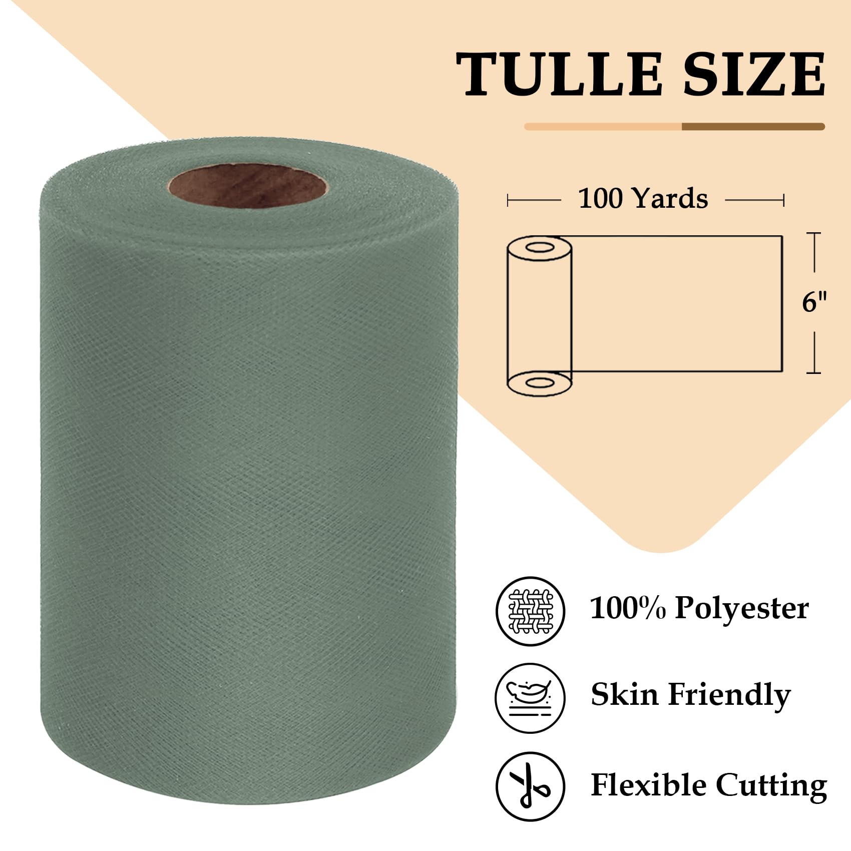 Lichtroze Tule Stof Rolls 6 Inch bij 100 Yards (300 ft