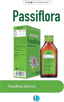 TabVitamins Passiflora Likit 200 ml Pasiflora Şurup 600 mg (3 paketi)