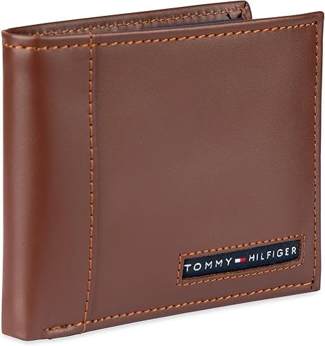 Vista 51 de Tommy Hilfiger Cartera de piel auténtica para hombre con ventana de identificación y múltiples ranuras para tarjetas Negro Cambridge
