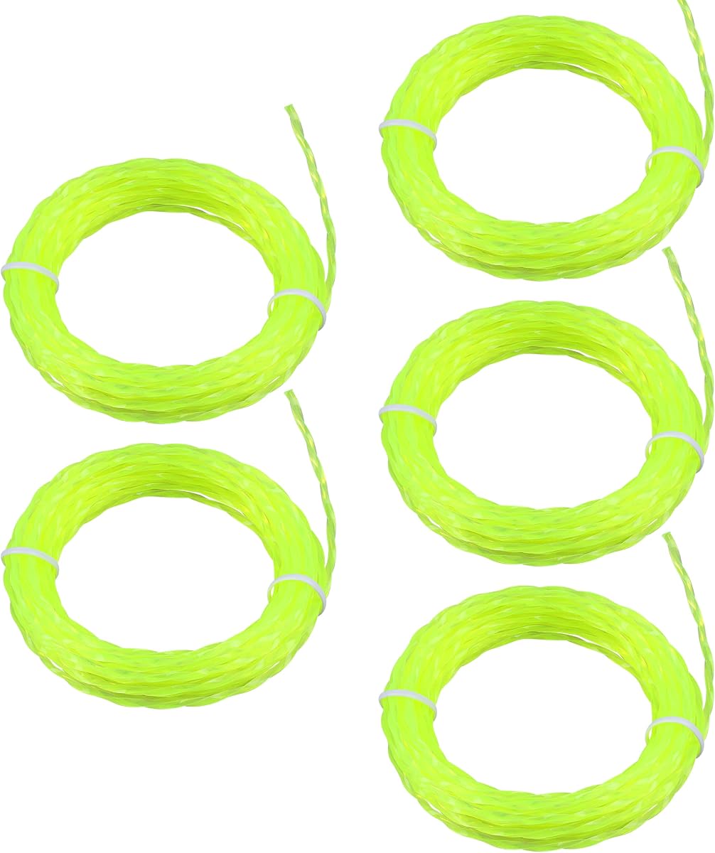 Hilo de corte trenzado de 0,095", 16 pies/cada uno | Se adapta a cortacésped inalámbrico Greenworks 24/40/60/80