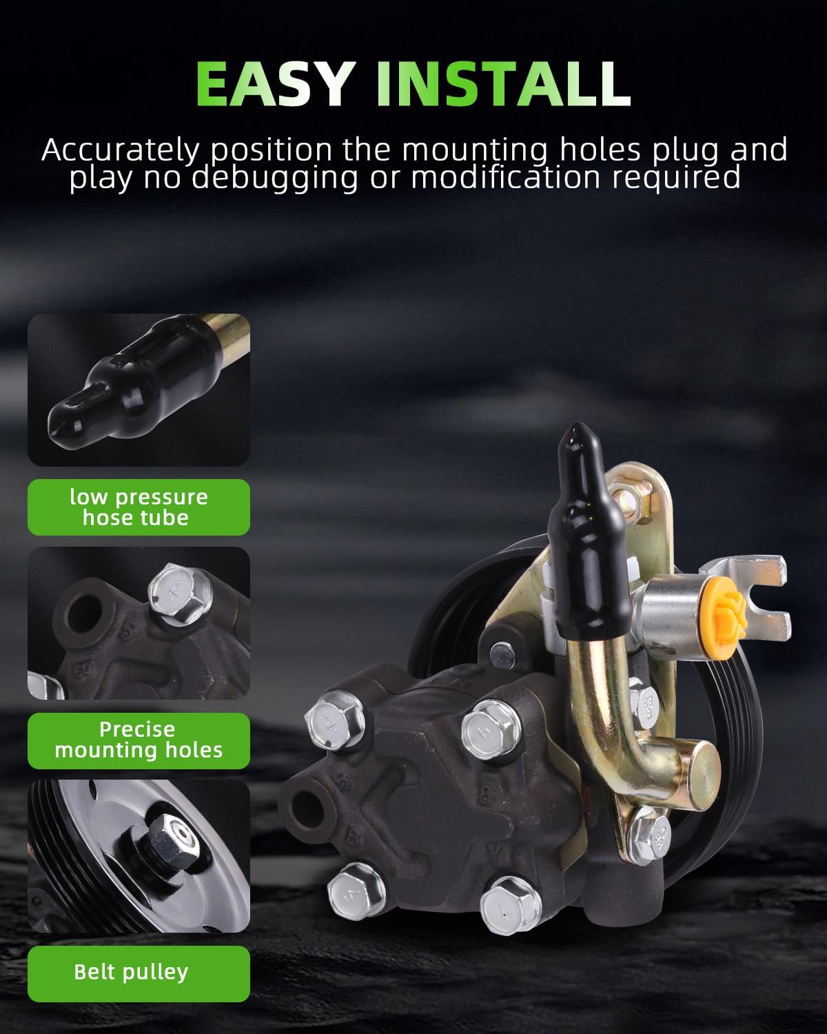 SCITOO Power Steering Pump for 1996-2001 for Infiniti I30, 2002-2004 for Infiniti I35, 1995-2003 for Nissan Maxima 21-5933 Power Assist Pump