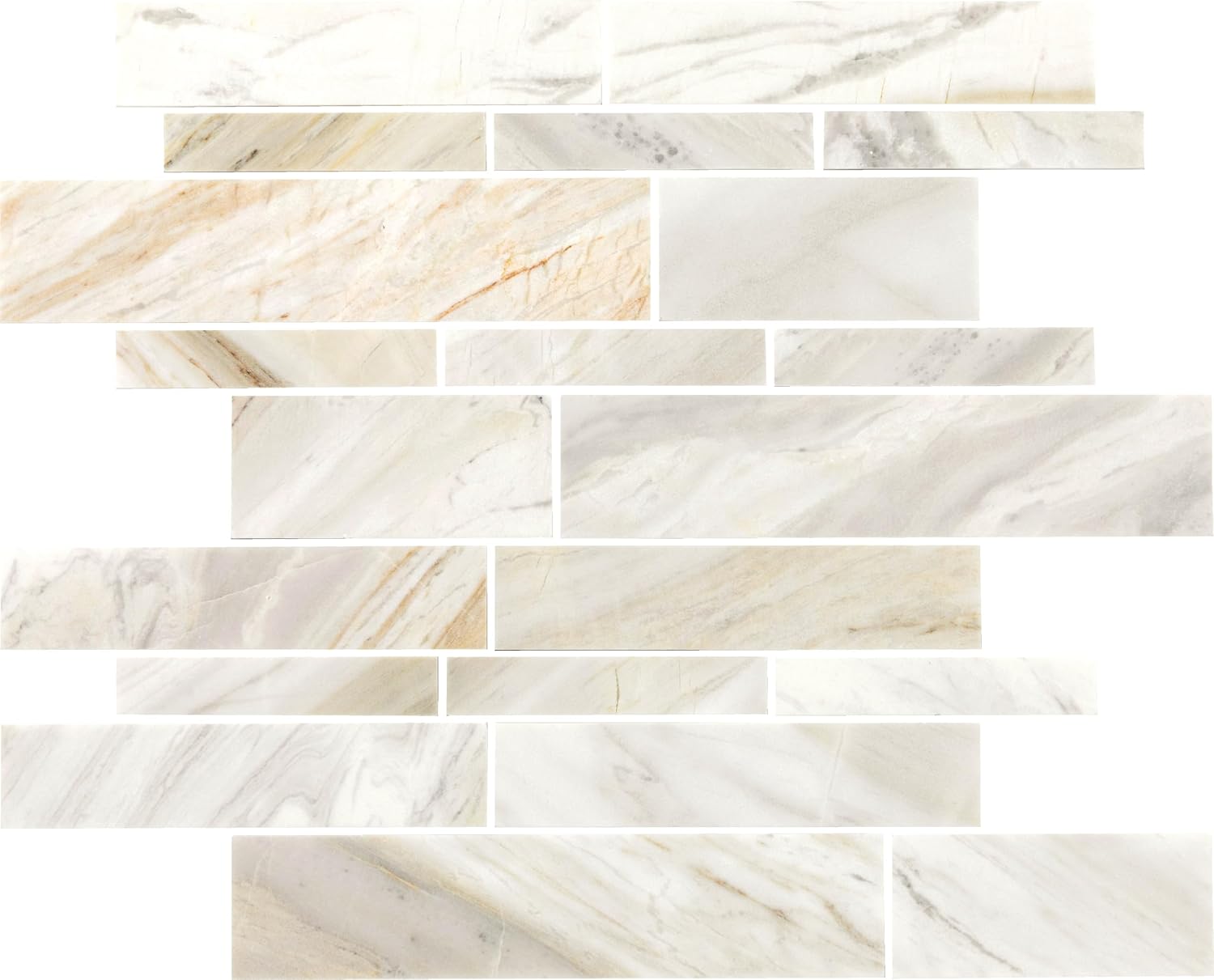 Daltile Sublimity Natural Stone Random Linear Honed Mosaic (10 PC per Carton) (9.60 SQFT per Carton)