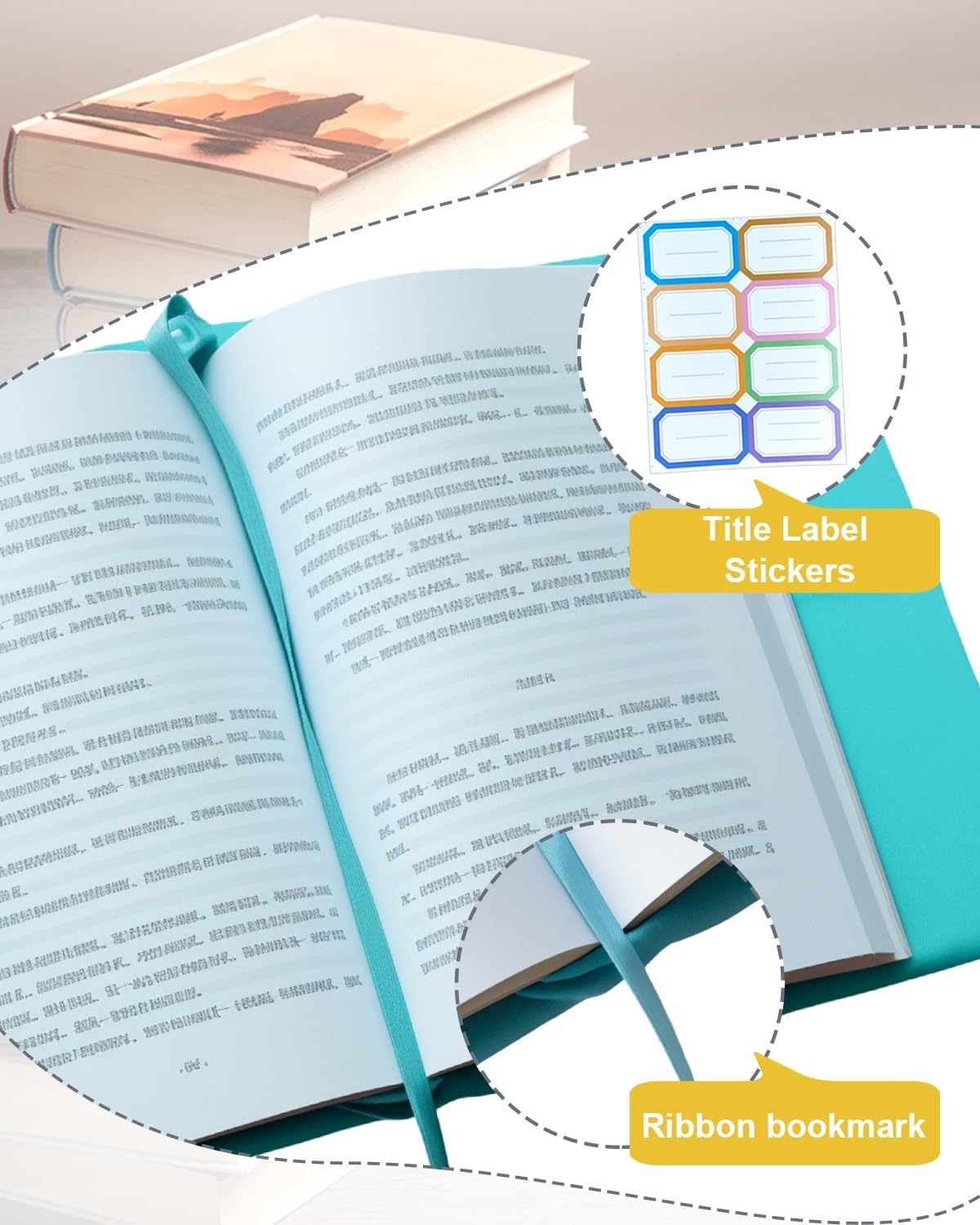 9x11 Inch Jumbo Book Covers 7 Pack (7 Colors) - Book Covers for Textbook, Stretchable, Washable & Reusable Protective Covers for Hardcover Textbooks image 3