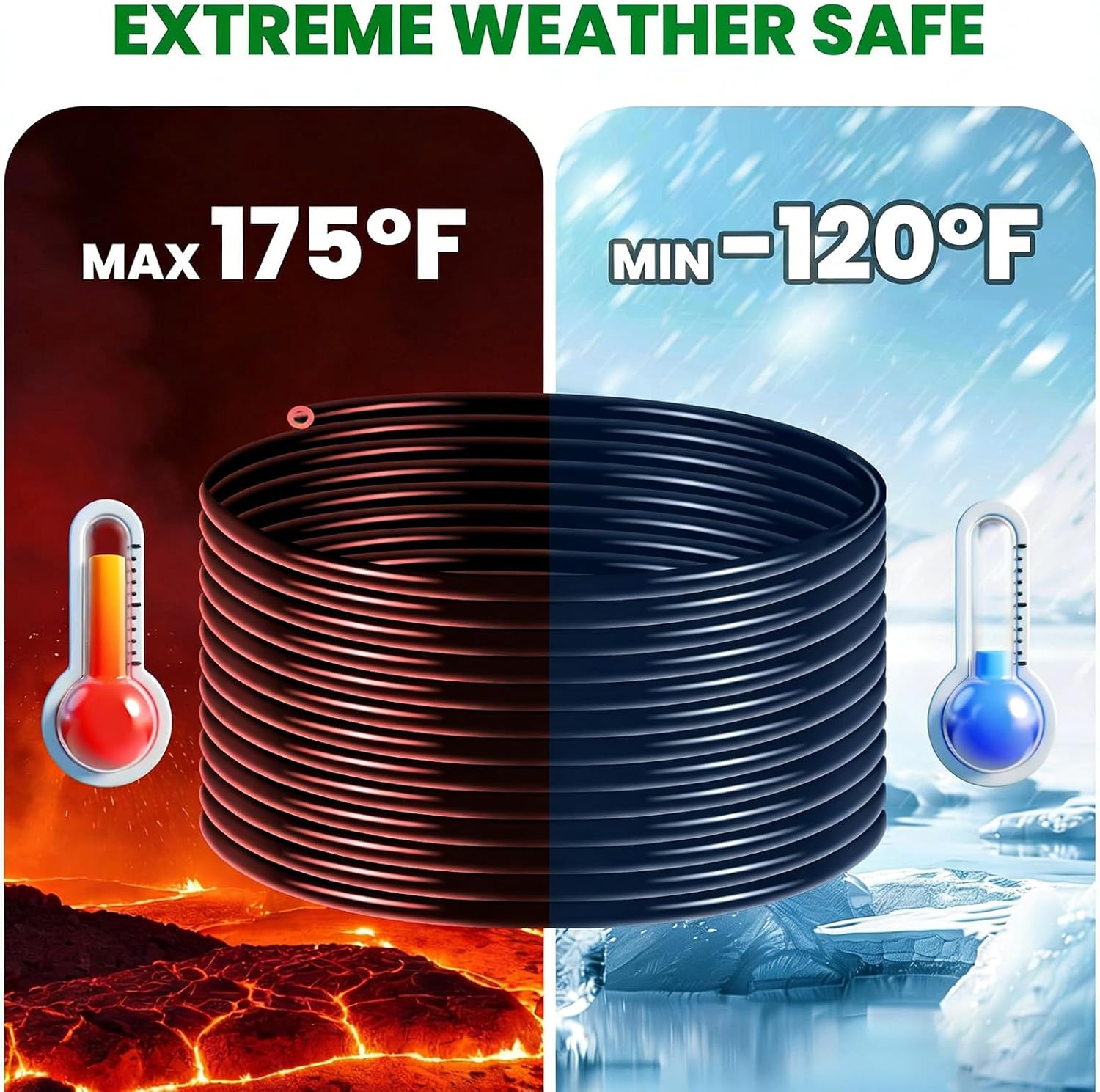 Self Sinking Aeration Hose, 100 Feet Weighted Pond Aeration Tubing, Pond Aerator Hose Kit with Non-Toxic & Non-Degradable Material for Safe Aquatic Use