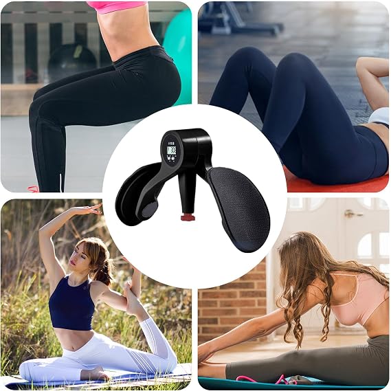 Inner Thigh Exerciser Digital Counter Adjustable Hip Abductor | Fitness Equipment for Leg Exercise Tool Yoga Balance Training Cellulite Reduction