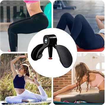 Inner Thigh Exerciser Digital Counter Adjustable Hip Abductor | Fitness Equipment for Leg Exercise Tool Yoga Balance Training Cellulite Reduction