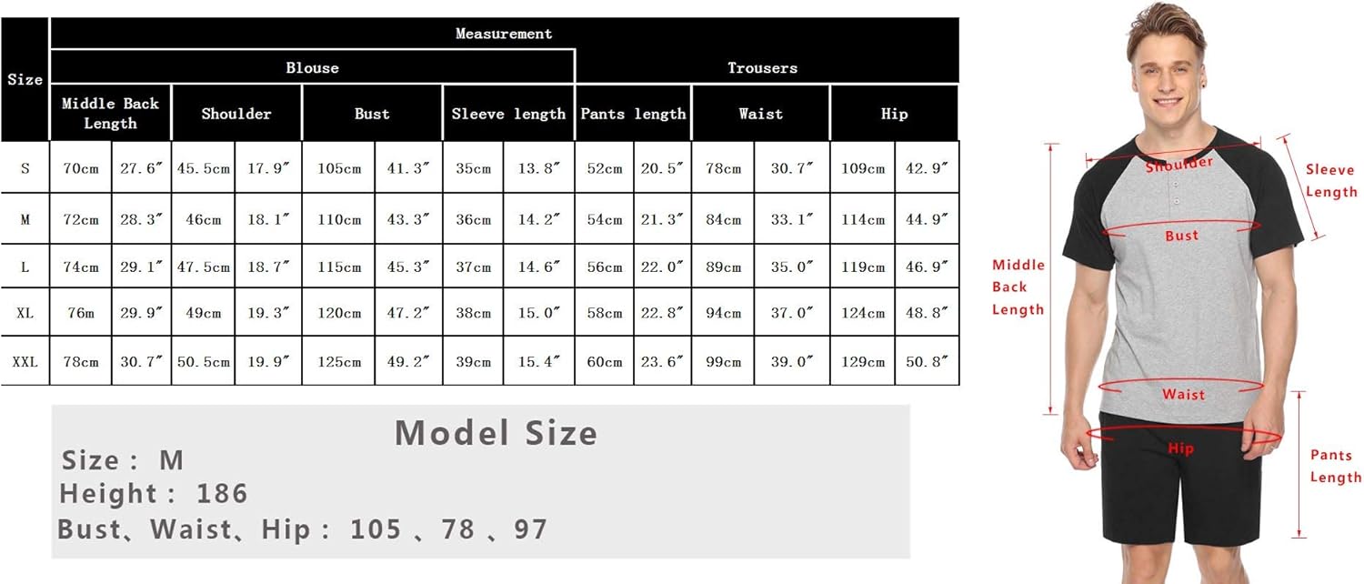 iClosam Mens Cotton Short Sleeve Pajama Sets Super Soft Sleepwear Lounge Set Blue