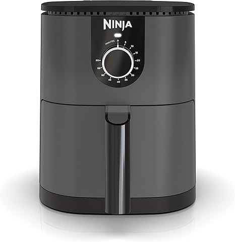 Ninja AF080 Mini Air Fryer, 2 Quarts Capability, Compact, Nonstick, with Fast Set Timer, Gray