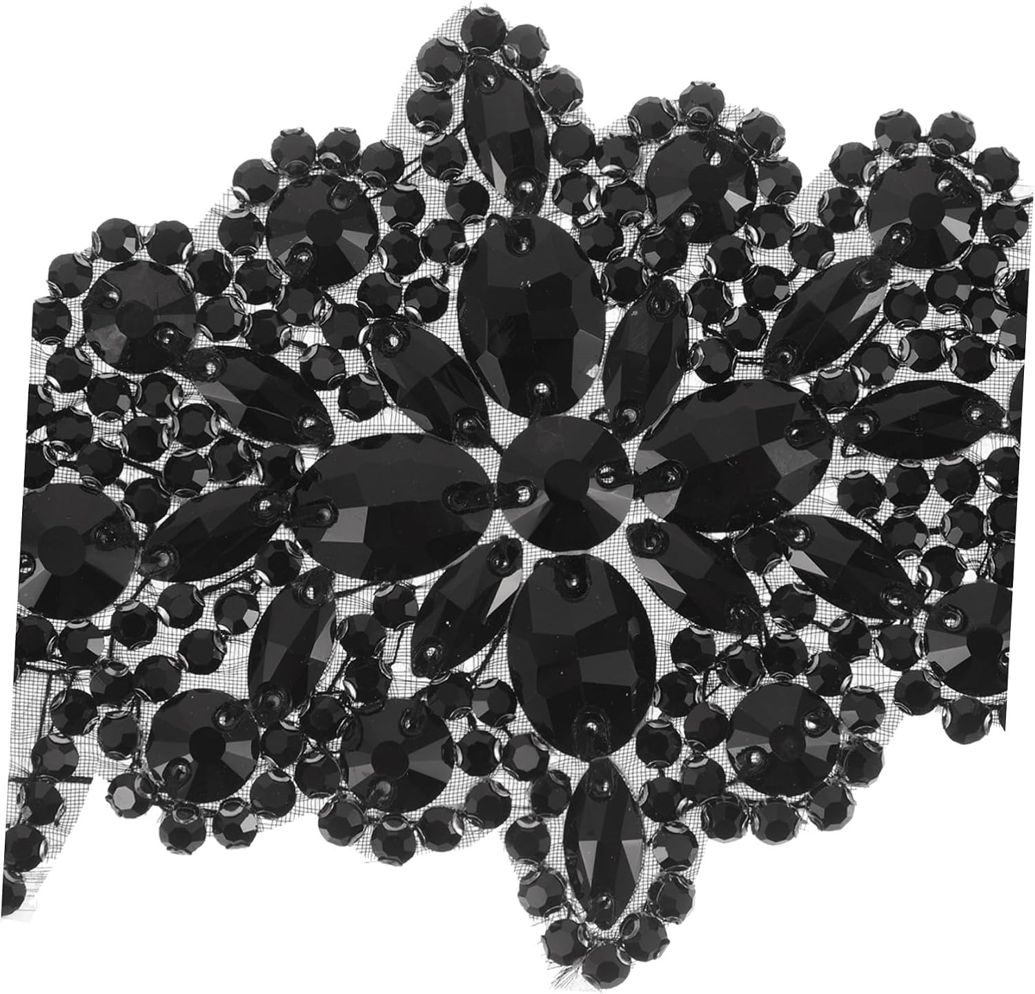 2pcs Rhinestone Flower Applique for Wedding Dresses and Prom Dresses