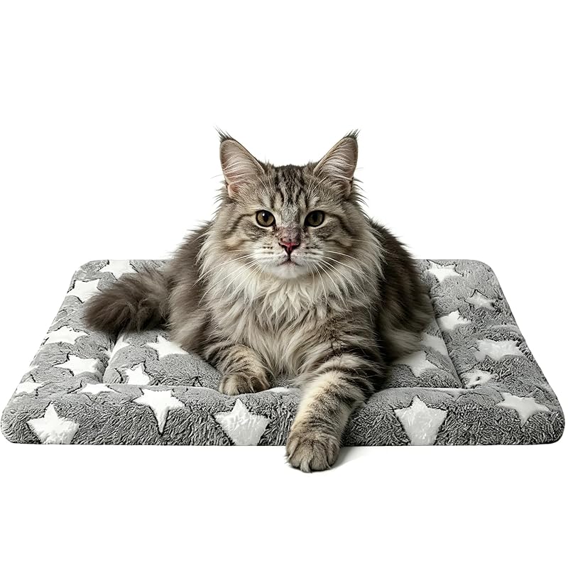 Colchonete para Gatos e Cães SUNSHE Reversível e Lavável, Cinza, 45,72 x 35,56 x 3,81 cm