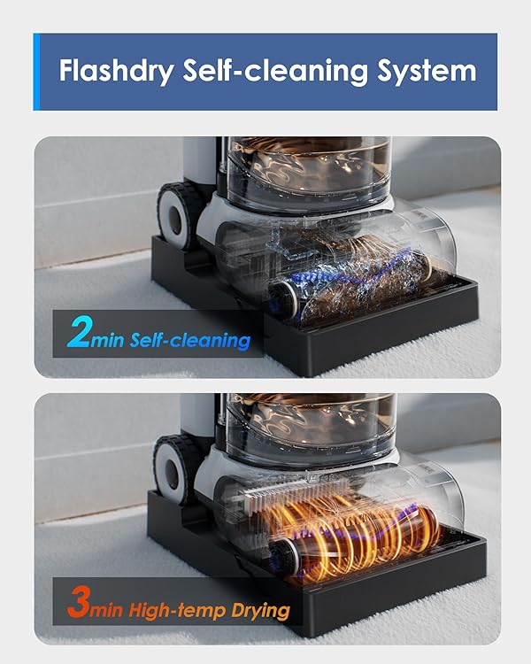 Tineco CARPET ONE Cruiser Smart Carpet Cleaner, Self-Cleaning and FlashDry, Deep Cleaning for Pet, Carpet and Upholstery, 167℉ PowerDry, 130W Powerful suction SmoothPower by Tineco - Image 5