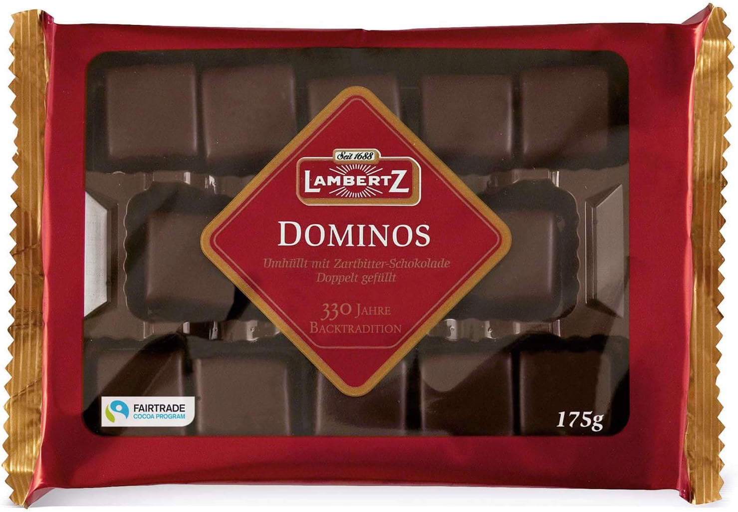 Lambertz Aachener Dominos Zartbitter/Semisweet chocolate covered blocks 175g