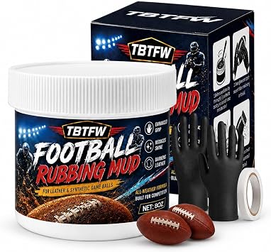 TBTFW Football Rubbing Mud, Leather Football Mud Prep Kit, Enhance The Grip of New and Second-Hand Balls, Baseball Mud Prep Kit for Various Ieather Leather Ball Games