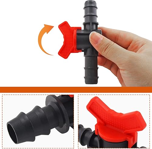 Miniatura 3 de Válvula de interruptor de riego por goteo de 34 pulgadas, válvula de bola de 0.748 in, interruptor de cierre de tubería, válvula de acoplamiento con