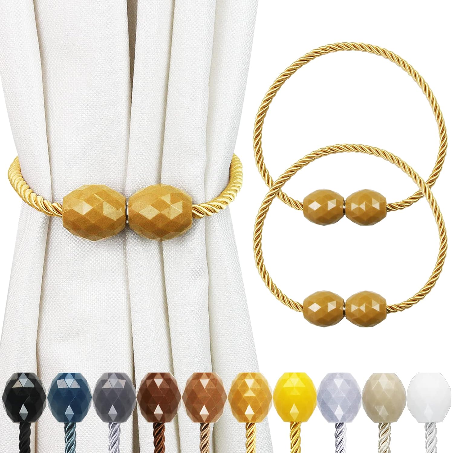 Magnetic Gold Curtain Tieback