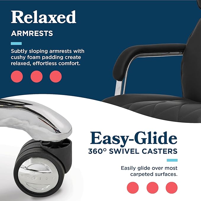 Silla de Oficina Ejecutiva Ergonómica Giratoria con Soporte miniatura 9