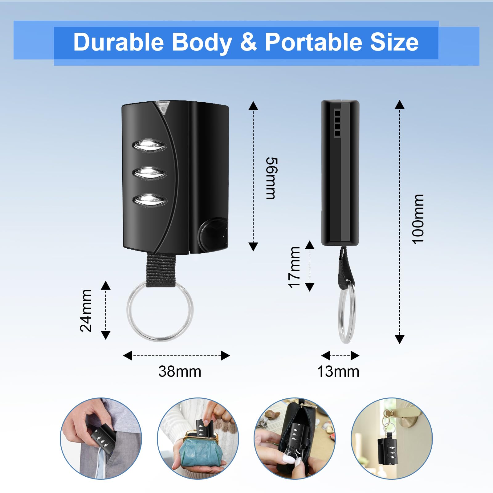 Mando a Distancia Only Compatible con PUJOL Vario,3 Canales Mando a Distancia de Garaje,Rolling Code(2 Unidades)