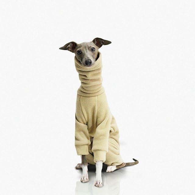 Foto 6 de 6 de UOSIA Ropa De Mono De Galgo Italiano, Forro Polar Suave Y Cálido De Cuatro Patas con Cuello Alto Whippet