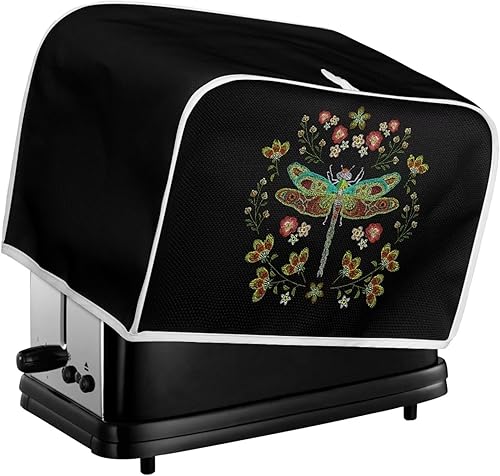 Miniatura 5 de Dolyues Cubierta para tostadora, estampado de libélula, cubierta de electrodomésticos para tostadora de dos rebanadas, protección contra el polvo y