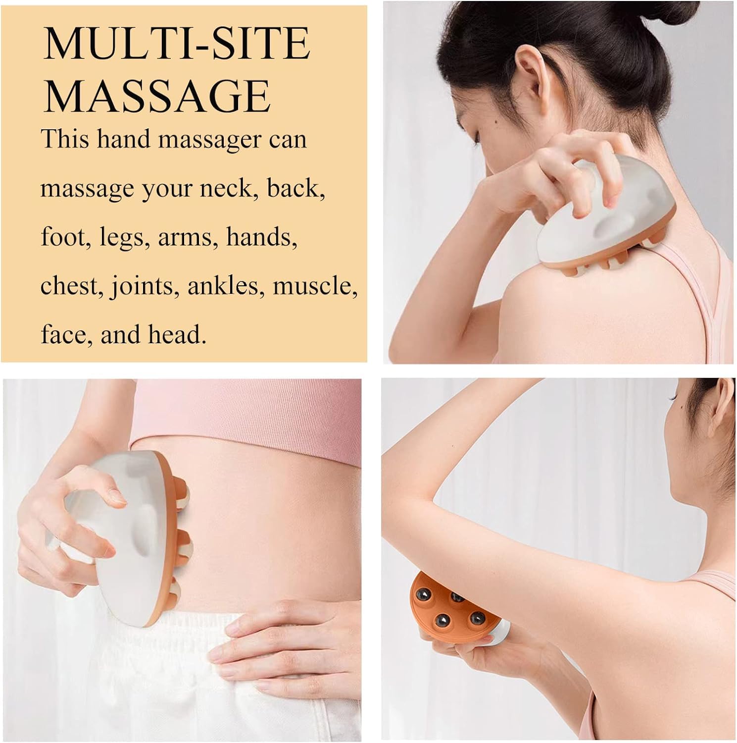 VAVSU Handheld Massager 360° Hand Roller Ball Massager for Back, Neck, Joint, Foot, Shoulder & Leg Muscle Relaxation-Relax Your Body Anywhere-(Multicolor) VAVSU Handheld Massager 360° Hand Roller Ball Massager for Back, Neck, Joint, Foot, Shoulder & Leg Muscle Relaxation-Relax Your Body Anywhere-(Multicolor)